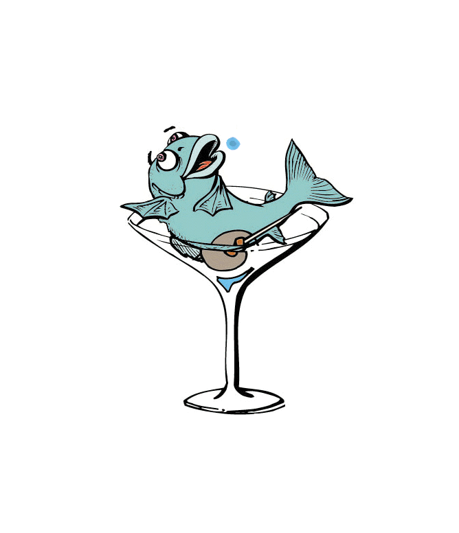 Tautog's Fish in Martini Glass